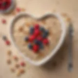 A bowl of oatmeal topped with fresh berries and nuts, symbolizing heart-healthy nutrition.