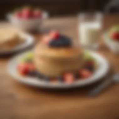 Vibrant plate of fresh fruit and pancakes from O'Charley's menu