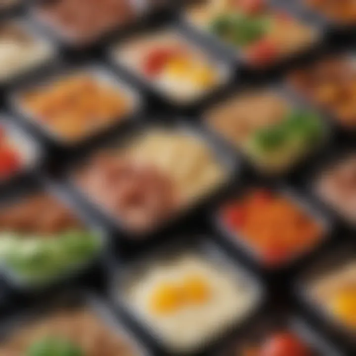 Close-up view of the Omie Bento's unique lids and seals, emphasizing food safety and freshness.