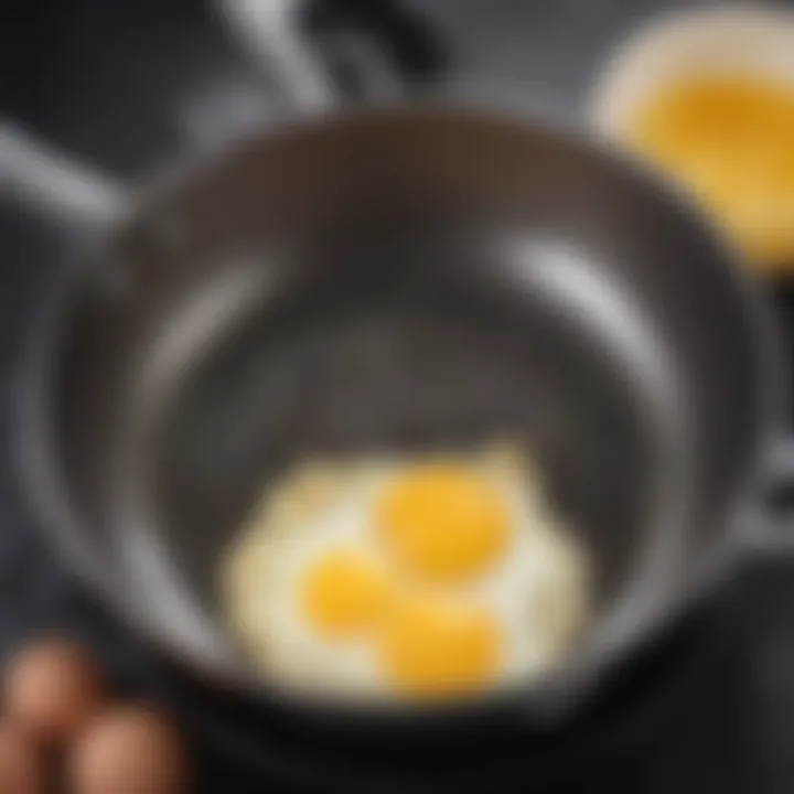 A stainless steel skillet showcasing heat conductivity