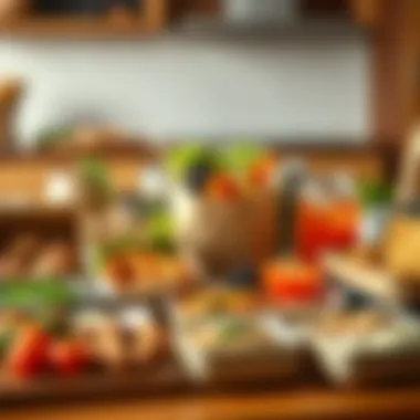 Diverse Healthy Meal Choices A selection of healthy meal options in elegant packaging