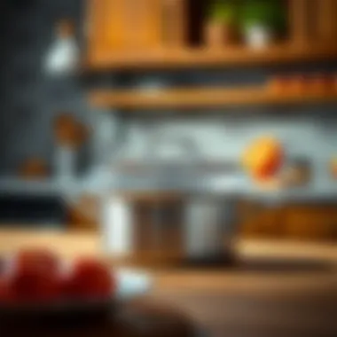 Installation guide for pot lid holder illustrating simple steps