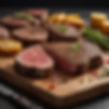 Steak Cuts Selection Selection of steak cuts for grilling