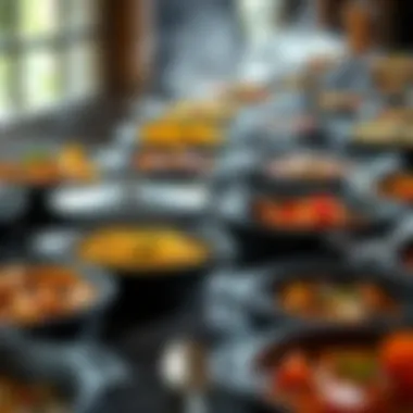 Diverse Materials of Paella Pans An array of paella pans in different materials, highlighting diversity