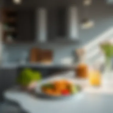 Tailored Dietary Solutions for Health Goals A modern kitchen showcasing personalized meal planning
