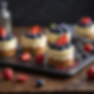 Decadent Philadelphia cream cheese mini cheesecakes topped with fresh berries