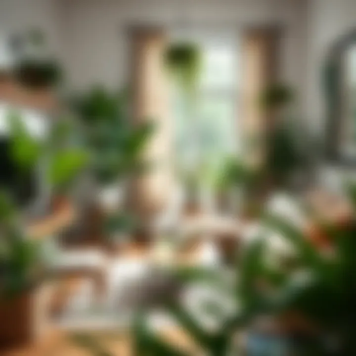 Transforming Living Spaces with Indoor Plants A cozy living room adorned with houseplants