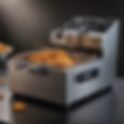 A pressure deep fryer showcasing the sleek design and functionality essential for perfecting fried chicken.