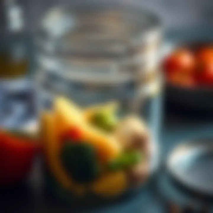 Ingredients Ready for Pressure Cooking A close-up view of a pressure jar with ingredients prepared for cooking inside