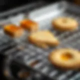 Quarter sheet baking rack showcasing its dimensions and versatile design