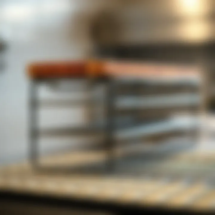 Different materials used in quarter sheet baking racks highlighting durability