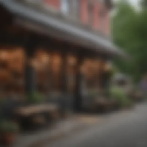 A charming restaurant exterior in Quechee, Vermont, showcasing local architecture