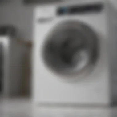 Close-up of the digital interface of a self-cleaning washer machine