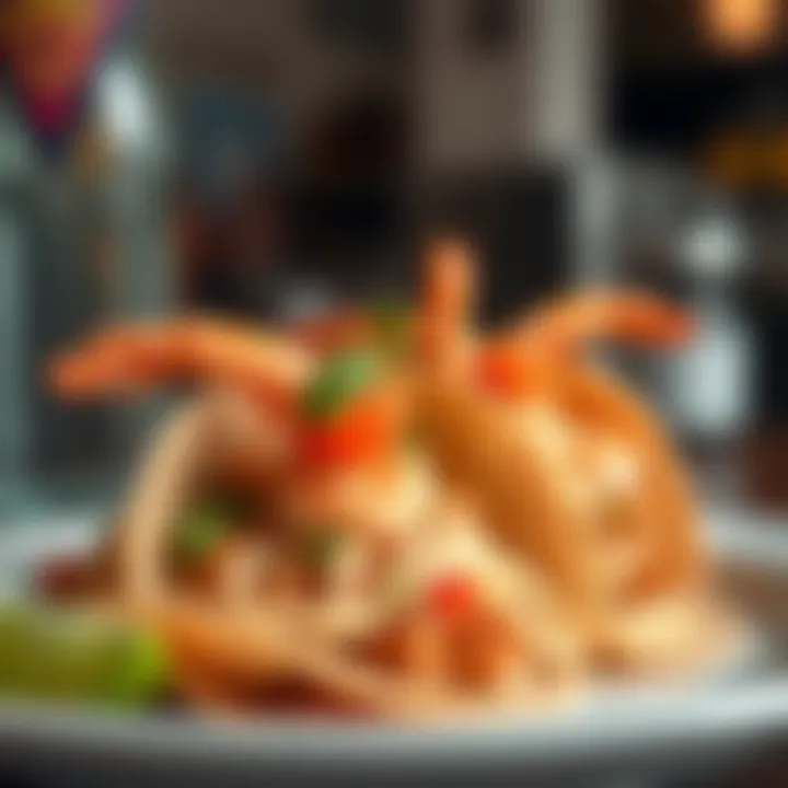 Delicious Shrimp Tacos Plated Finished shrimp tacos on a plate