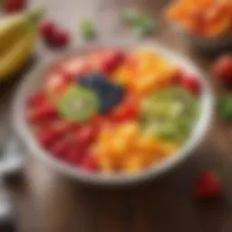 Vibrant bowl of mixed fruits