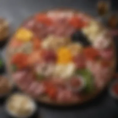Antipasto Platter An elegant platter showcasing a variety of antipasto items.