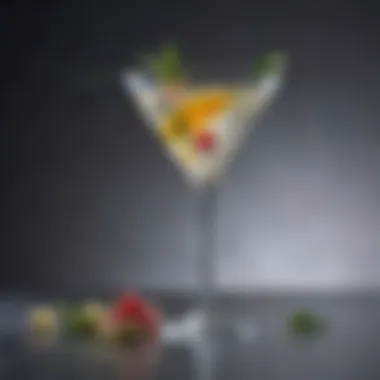 A vibrantly garnished skinny vodka martini showcasing creativity