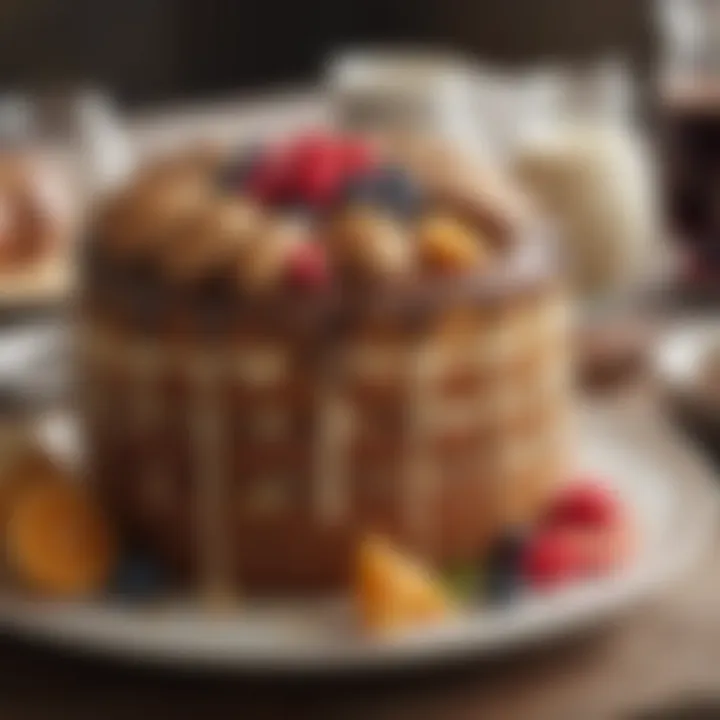 Traditional ingredients arranged artistically around a finished Smith Island Cake.