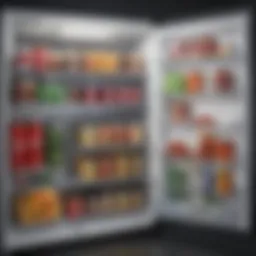 Organized mini fridge showcasing container solutions