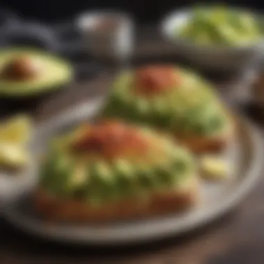 A beautifully arranged avocado toast showcasing culinary uses