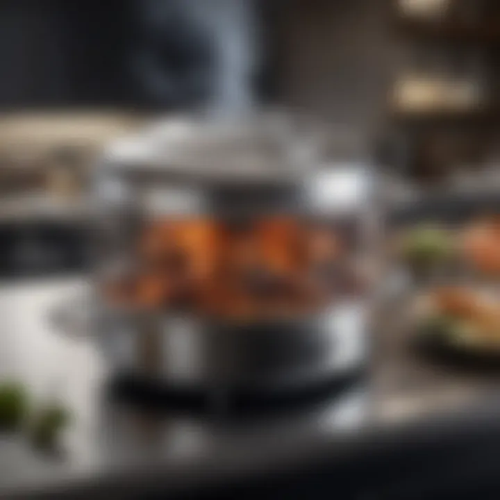 Elegant stovetop Kitchenque smoker showcasing its sleek design