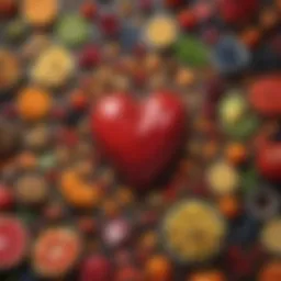 A colorful assortment of heart-healthy foods rich in HDL-boosting nutrients.