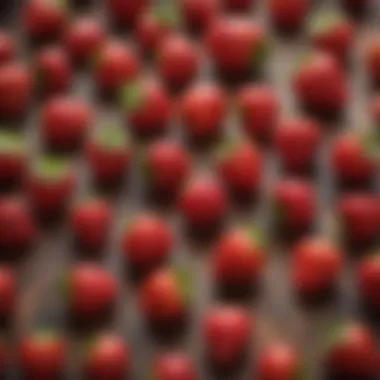 Vibrant strawberries on a wooden surface