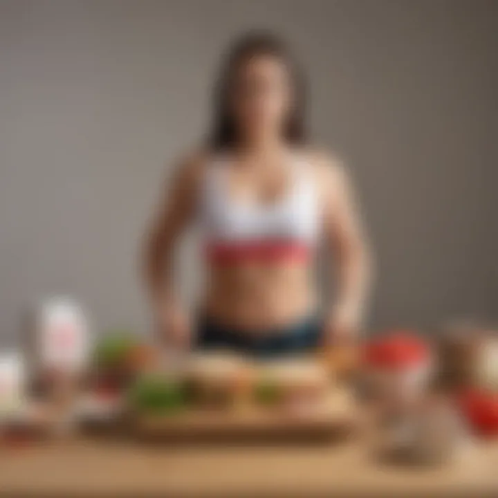 A motivational scene illustrating an individual achieving their weight management goals through a keto diet with SlimFast.