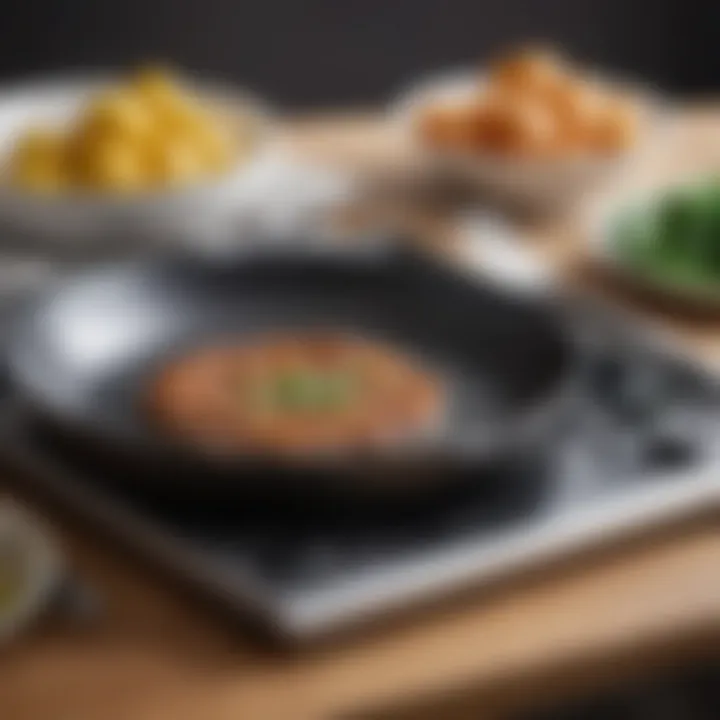 Close-up view of the non-stick surface of the Sur la Table Scan Pan highlighting its durability and ease of cleaning.