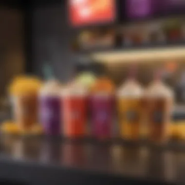 A colorful assortment of beverage options available at Taco Bell Ooltewah.