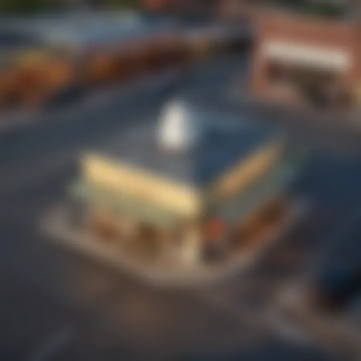 Aerial view of Ted Drewes frozen custard stand.