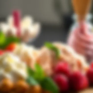Quality Ingredients for Gelato A close-up of fresh, high-quality ingredients for gelato making