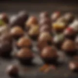 Luxurious assortment of handcrafted chocolate truffles with various toppings