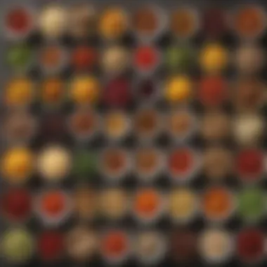 Diverse Sauces and Spices for Flavor Enhancement An assortment of sauces and spices for stir-fry enhancement