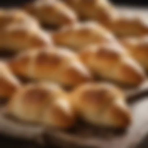 Artisan crescent rolls fresh from the oven