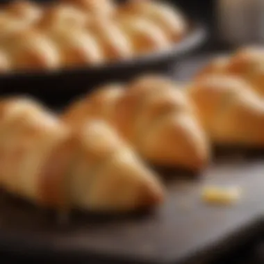 Elegant presentation of baked crescent rolls