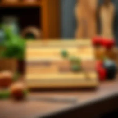 Durable Bamboo Cutting Boards A sleek bamboo cutting board emphasizing its eco-friendliness and durability.