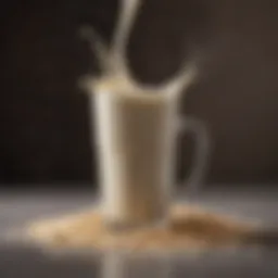 Elegant frothing technique with oat milk
