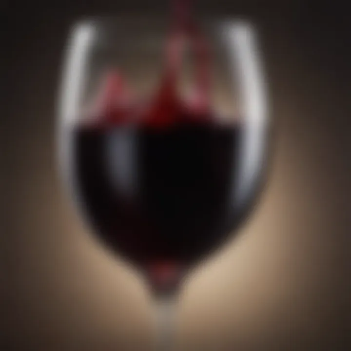 Close-up of a glass of rich Cabernet Sauvignon