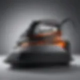 Close-up of a premium steam iron showcasing its sleek design and advanced features.