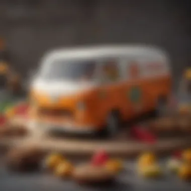 A delivery van loaded with carefully packed fruit cakes, emphasizing the logistics of efficient delivery.