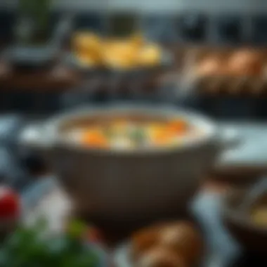 The Flavorful Outcome of Stock Pot Utilization A steaming bowl of soup made from a stock pot