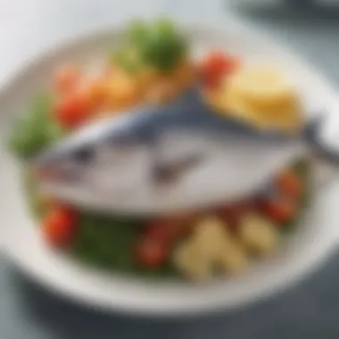 Balanced plate showcasing swordfish as part of a healthy diet