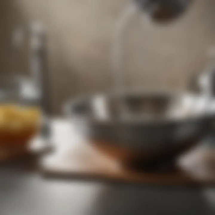 A small stainless steel bowl being cleaned with ease