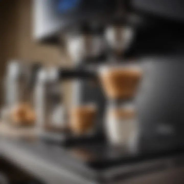 Close-up of a coffee maker's user-friendly interface with intuitive controls