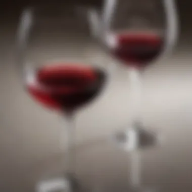 Reflections of Wine A close-up photo of a wine glass reflecting light