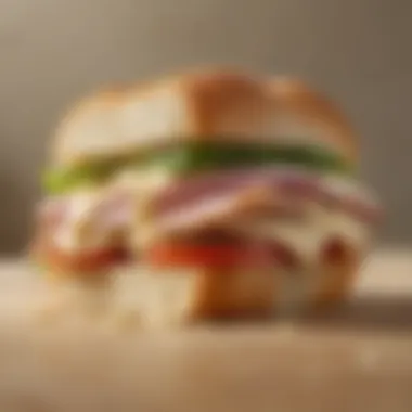 Close-up of a delicious sandwich featuring mayonnaise