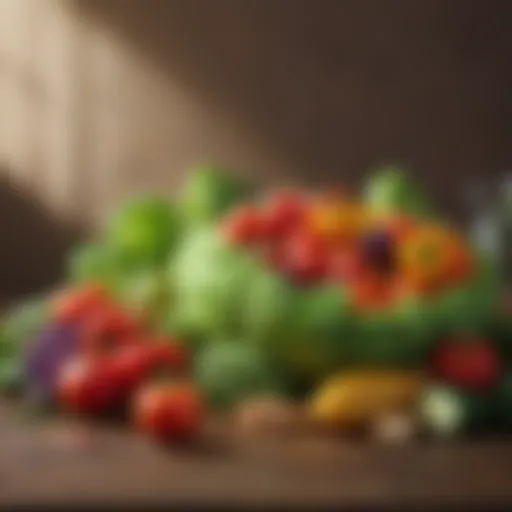 Colorful array of fresh vegetables