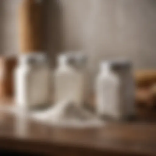 Elegant white flour sugar canisters arranged on a kitchen countertop