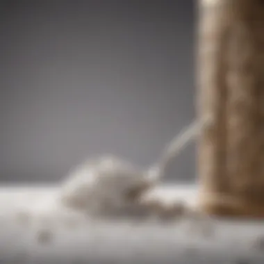 Close-up of the intricate design of a white flour sugar canister